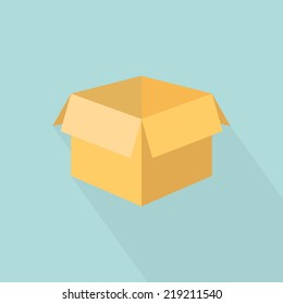 Open box icon. Vector illustration