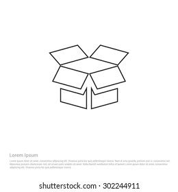 Open box icon - Vector Illustration