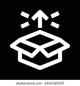 open box icon vector outline