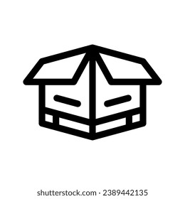 Icono de caja abierta Ilustración de diseño de símbolo de vector