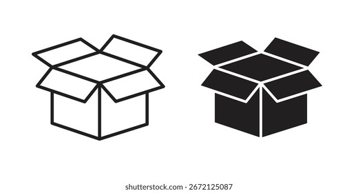 Open box icon vector, Symbol, logo illustrations