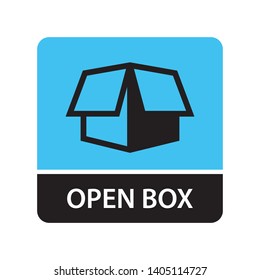 Open box icon for web and mobile