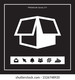 Open box icon for web and mobile