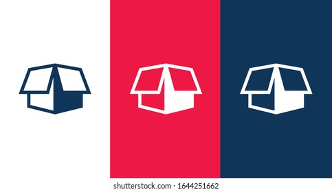 Open box icon for web and mobile