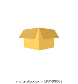 Open Box Icons in color icon, isolated on white background 