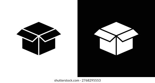 Open box icons flat design concept for graphics.