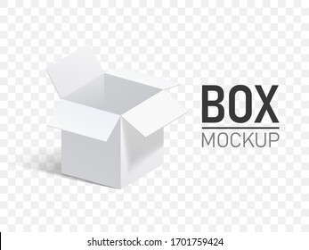 Open box isolated on transparent background. Вark gift. Vector Illustration.