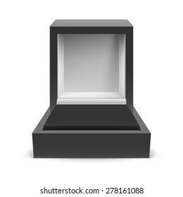 Open Box For Jewelry On A White Background