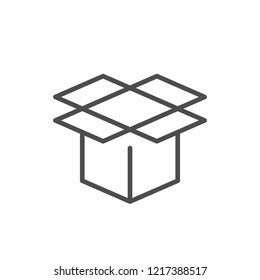 Open box line icon
