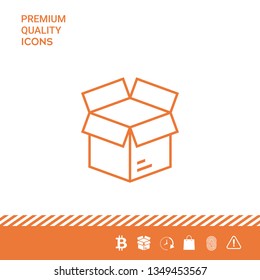 Open box line icon