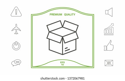 Open box line icon