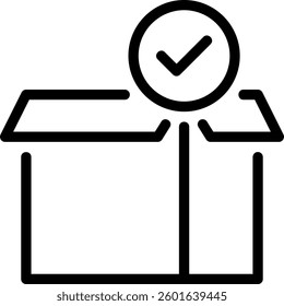 open box line icon illustration vector