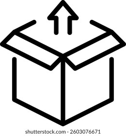 open box line icon illustration vector