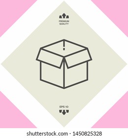 Open box line icon, parcel, elements for your design