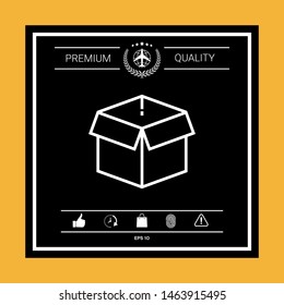 Open box line icon, parcel, elements for your design