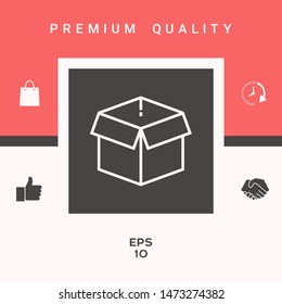 Open box line icon, parcel, elements for your design