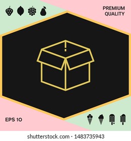 Open box line icon, parcel, elements for your design