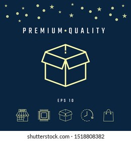 Open box line icon, parcel, elements for your design