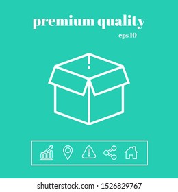 Open box line icon, parcel, elements for your design