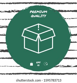 Open box line icon, parcel, elements for your design