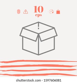 Open box line icon, parcel, elements for your design