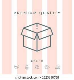Open box line icon, parcel, elements for your design