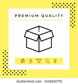 Open box line icon, parcel, elements for your design