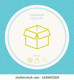 Open box line icon, parcel, elements for your design