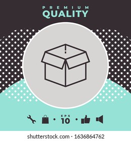 Open box line icon, parcel, elements for your design