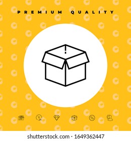 Open box line icon, parcel, elements for your design