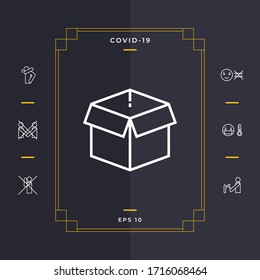 Icon, Paket, Elemente für Ihr Design öffnen