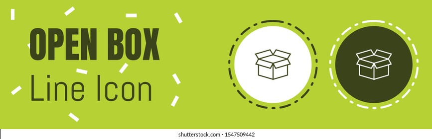 Open Box Line icon. Useful Graphic elements for All Kinds of Designing Work.