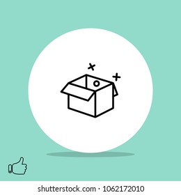 open box line icon vector