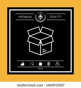 Open box line symbol icon, elements for your design