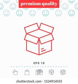 Open box line symbol icon, elements for your design