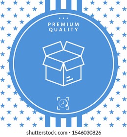 Open box line symbol icon, elements for your design