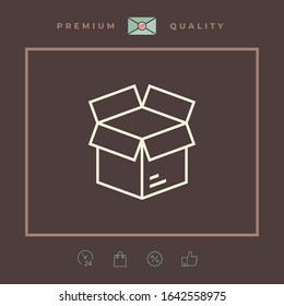 Open box line symbol icon, elements for your design
