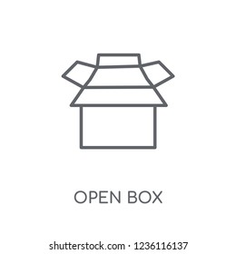 Open box linear icon. Modern outline Open box logo concept on white background from Delivery and logistics collection. Suitable for use on web apps, mobile apps and print media.
