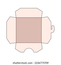 Öffnen Sie die Kiste für Nudeln. Vektorgrafik im Doodle-Stil.
