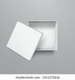 Open box object, delivery, shopping sign - vector