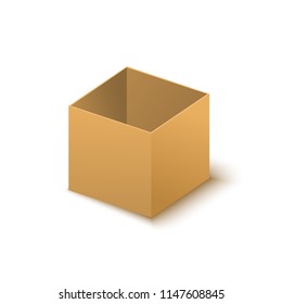 Open box on white background. Vector illustration.