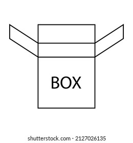 open box on white background