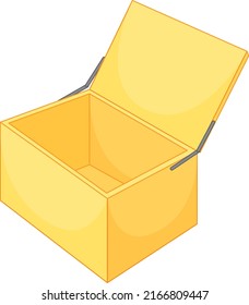 Open box on white background illustration