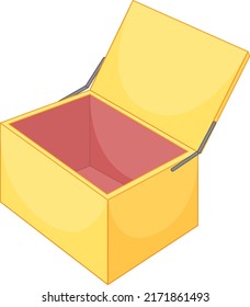 Open box on white background illustration