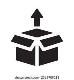 Symbol für ein geöffnetes Paket, Vektorgrafik-Design