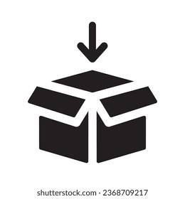 open box package symbol icon vector design illustration