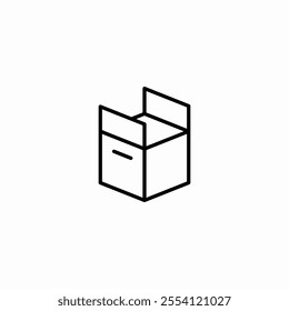 open box packagw icon sign vector