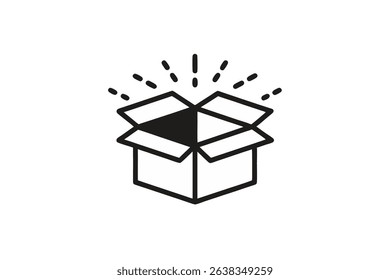 open box product vector icon 