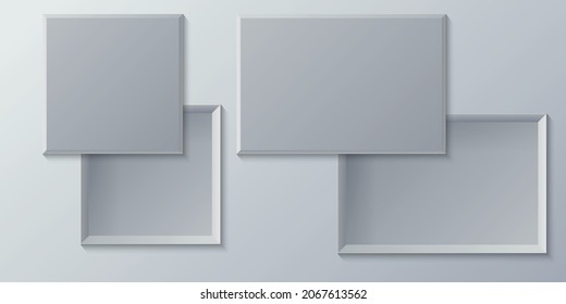 Open box realistic on white background. Realistic 3d illustration. Business concept. Vector illustration design. Isolated vector design. Realistic 3d design gift box. Open gift box isolated.