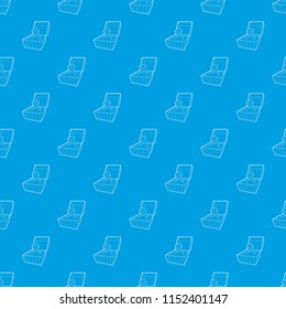 Open box with ring pattern vector seamless blue repeat for any use